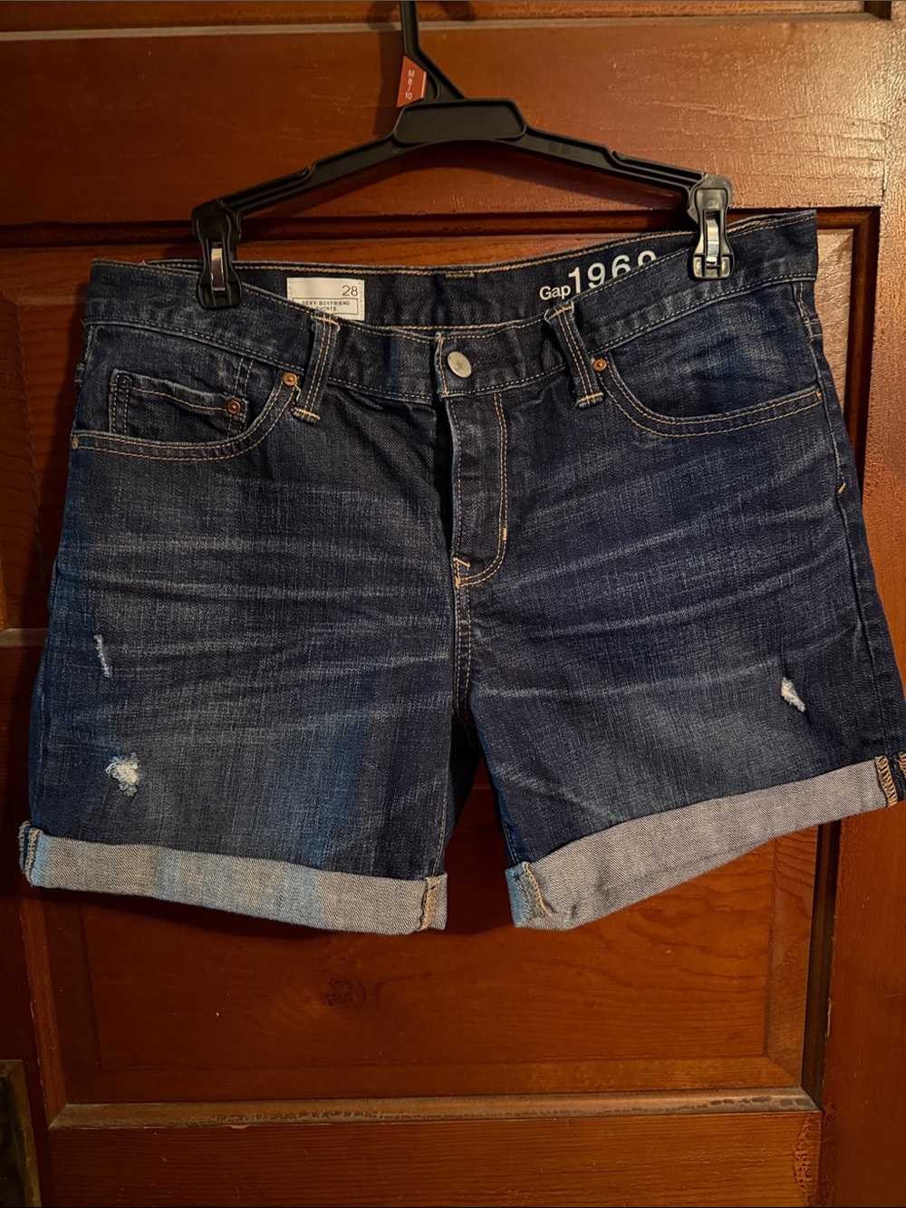 GAP Rolled Cuff Dark Blue Denim Shorts